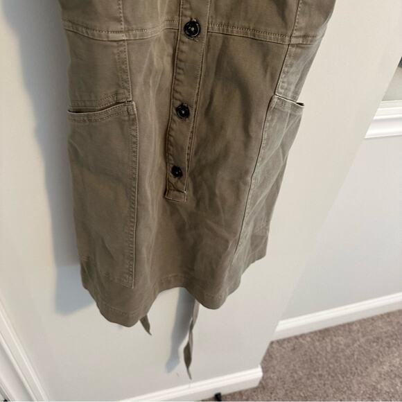 NWT Tuckernuck Velvet by Graham & Spencer Green Button Front Mini Dress Small - Picture 10 of 14